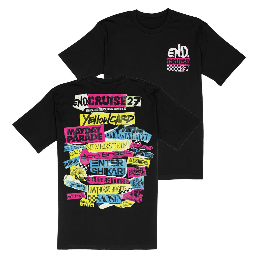 Emo's Not Dead Merch 2026 Lineup T-Shirt END Cruise 27 Shirt Gift For Music Lovers - Kdjoy