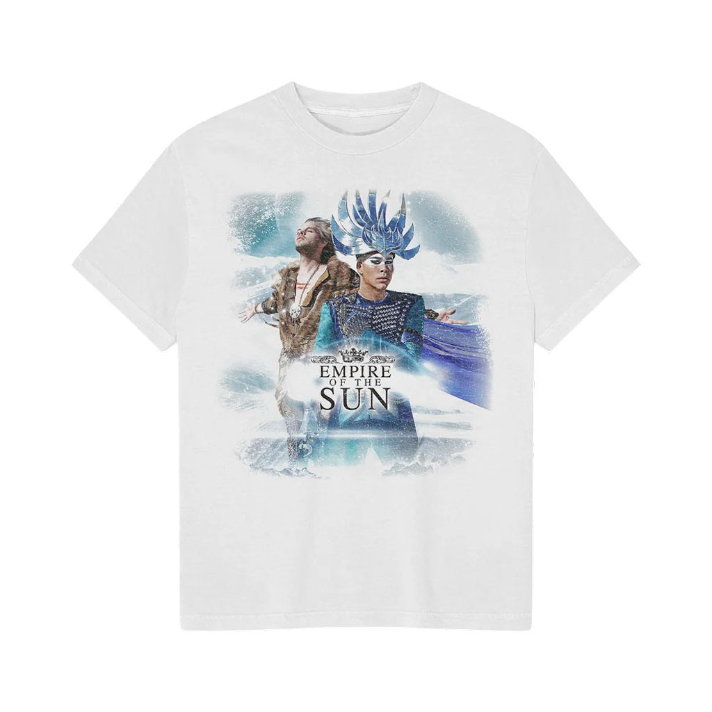 Empire Of The Sun Merch 2026 White Ice On The Dune T-Shirt Gift For EDM Duo Fans - Kdjoy Empire Of The Sun Merch 2026 White Ice On The Dune T-Shirt Gift For EDM Duo Fans - Kdjoy