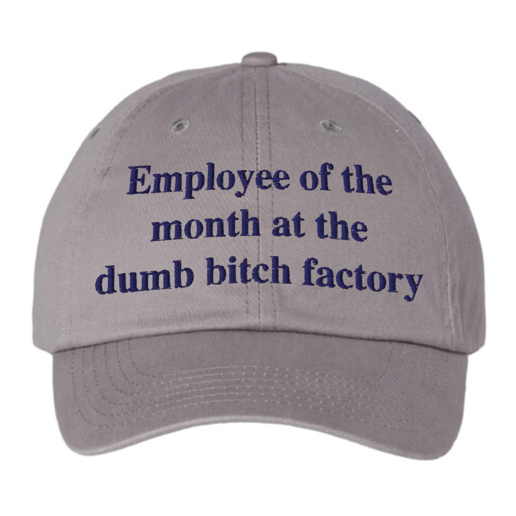 Employee Of The Month At The Dumb Bitch Factory Hat Embroidered Funny Gifts For Friends - Kdjoy