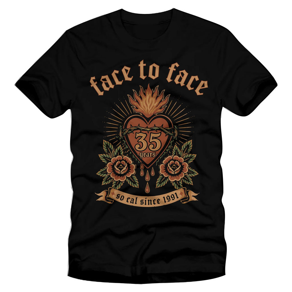 Enemy Ink Merch 2026 Face To Face 35 Years T-Shirt Face To Face Merch Gift For Fans - Kdjoy