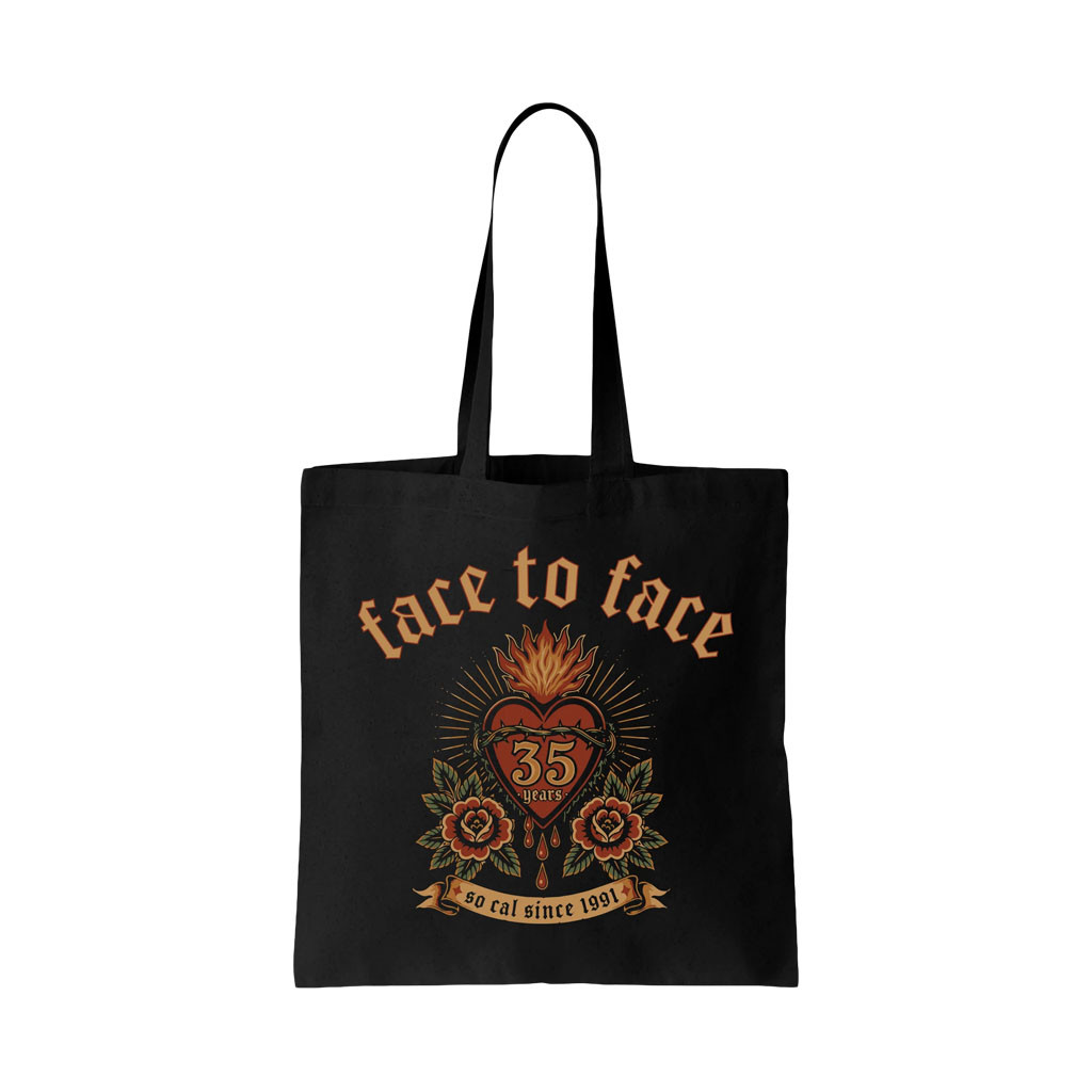 Enemy Ink Merch 2026 Face To Face 35 Years Tote Bag Face To Face Merch Best Gift For Band Fans - Kdjoy