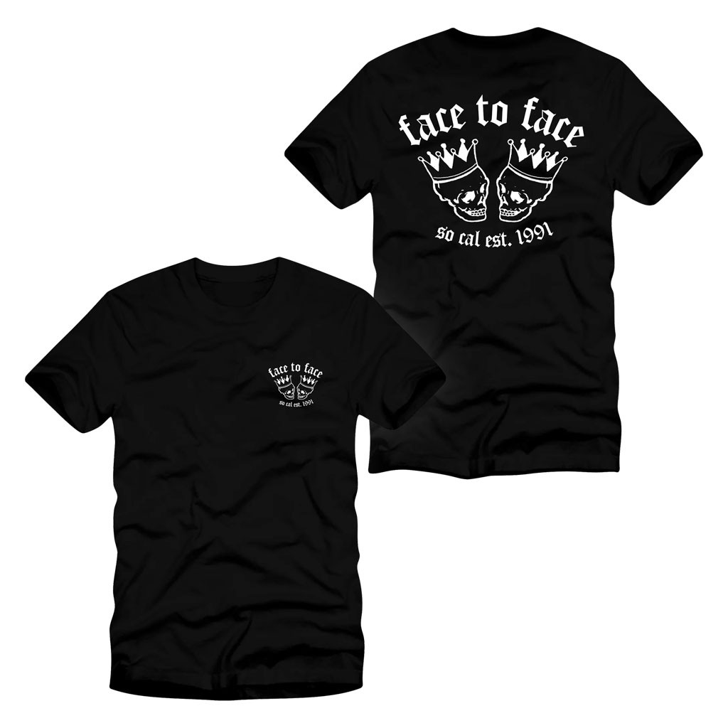 Enemy Ink Merch 2026 Face To Face Skull Crown T-Shirt Face To Face Merch Gift For Music Lovers - Kdjoy