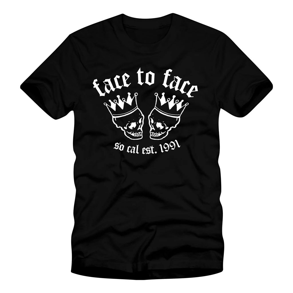 Enemy Ink Merch 2026 Face To Face Skull Crown T-Shirt Face To Face Merch Rock Band Fan Gifts - Kdjoy