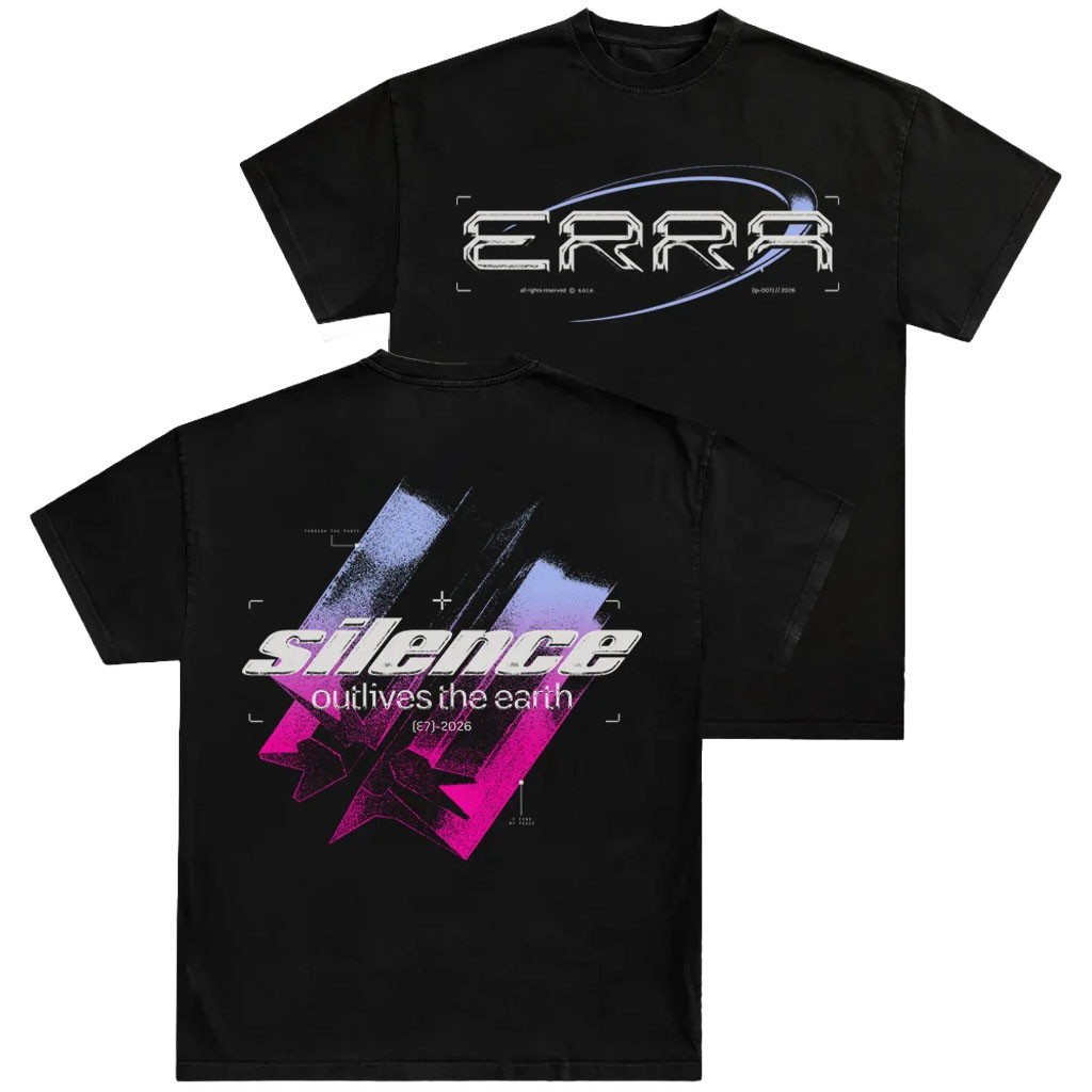 Erra Merch 2026 Chrome T-Shirt Silence Follows Tour Shirt Gifts For Band Fans - Kdjoy Erra Merch 2026 Chrome T-Shirt Silence Follows Tour Shirt Gifts For Band Fans - Kdjoy