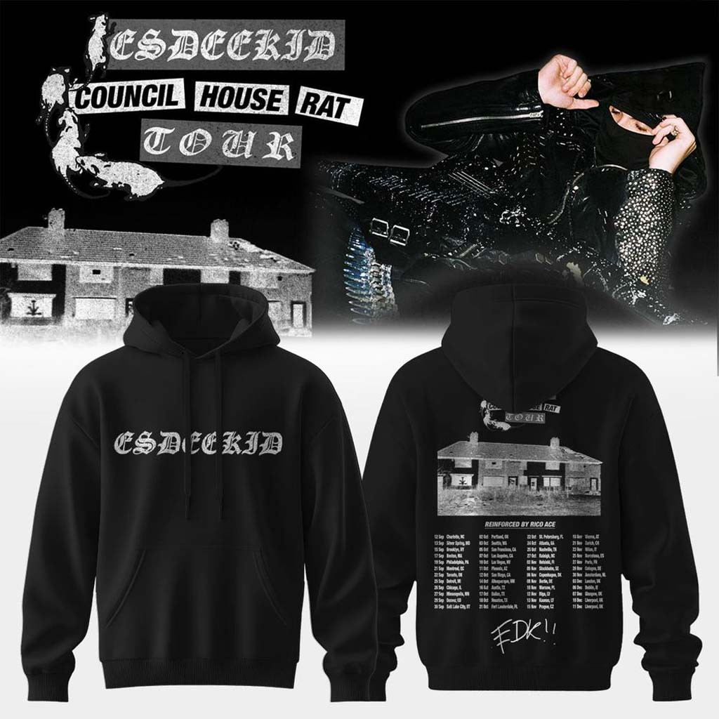 EsDeeKid Council House Rat Tour 2026 Hoodie EDK Merch Tour Dates Hoodie Gift For Rap Fans