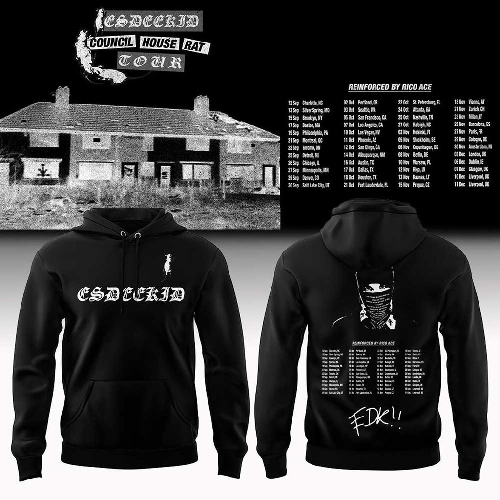 EsDeeKid Council House Rat Tour 2026 Hoodie EsDeeKid Merch Best Gift For Rapper Fans - Kdjoy