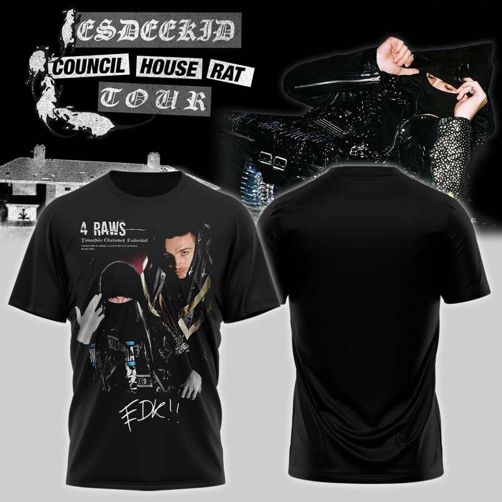 EsDeeKid Council House Rat Tour 2026 T-Shirt 4 Raws Shirt EsDeeKid Merch Gift For Rapper Fans