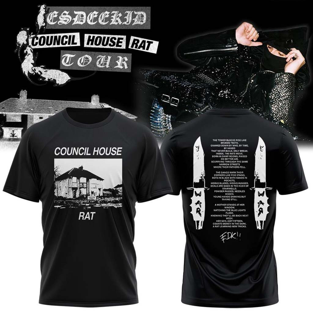 EsDeeKid Merch 2026 EDK Council House Rat Tour T-Shirt Rapper Fan Apparel Gift For Brothers