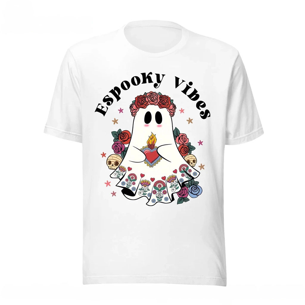Espooky Vibes Halloween T-Shirt Mexican Ghost Shirt Halloween Gift For Teens - Kdjoy Espooky Vibes Halloween T-Shirt Mexican Ghost Shirt Halloween Gift For Teens - Kdjoy