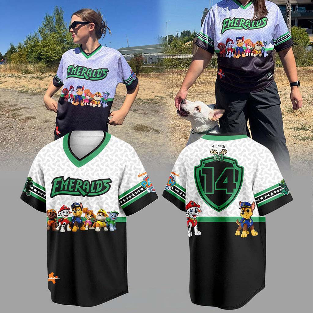 Eugene Emeralds X Paw Patrol 2026 The Game Jersey Eugene Emeralds Merch Baseball Fan Gifts - Kdjoy