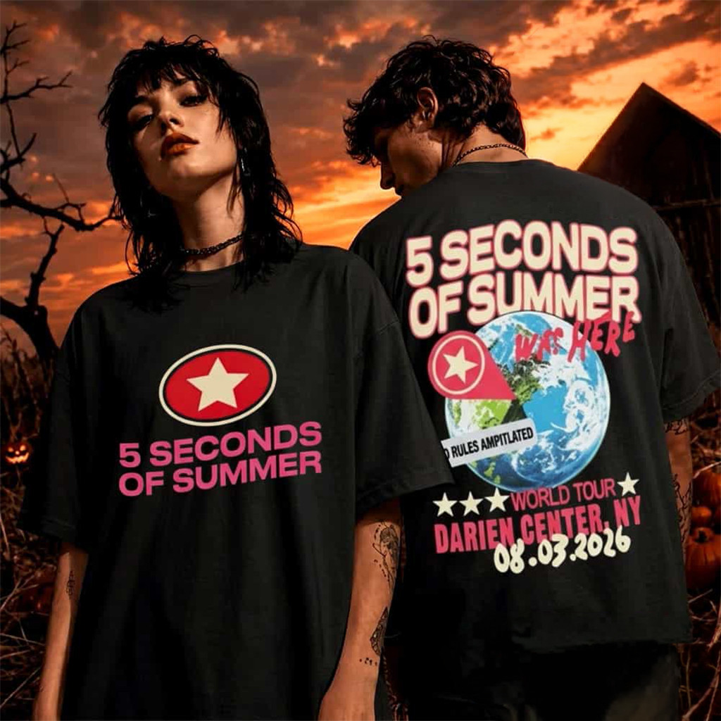 Everyone's A Star World Tour York 2026 T-Shirt 5 Seconds Of Summer Merch Gift For Rock Fans - Kdjoy