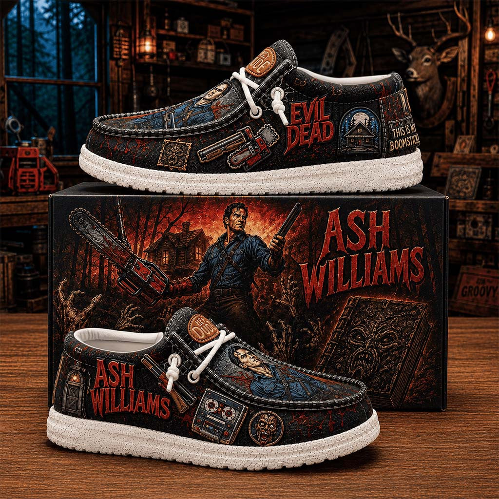 Evil Dead Ash Williams Loafer Shoes Evil Dead Merch Best Gift For Horror Movie Fans - Kdjoy