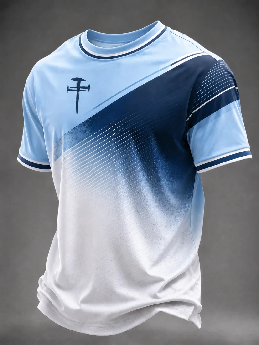 Faith Cross T-Shirt Omble Minimalist Shirt Christian Apparel Gift For Brothers - Kdjoy