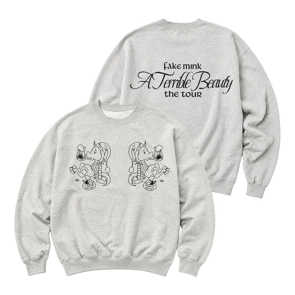 Fakemink Merch 2026 Logo Crewneck Sweatshirt Fakemink A Terrible Beauty Tour Merch Fan Gifts - Kdjoy Fakemink Merch 2026 Logo Crewneck Sweatshirt Fakemink A Terrible Beauty Tour Merch Fan Gifts - Kdjoy