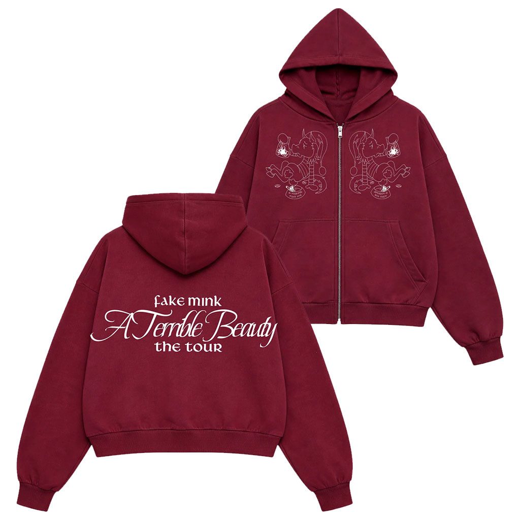 Fakemink Merch 2026 Logo Zip Hoodie Fakemink A Terrible Beauty Tour Merch Gift For Rap Fans - Kdjoy Fakemink Merch 2026 Logo Zip Hoodie Fakemink A Terrible Beauty Tour Merch Gift For Rap Fans - Kdjoy
