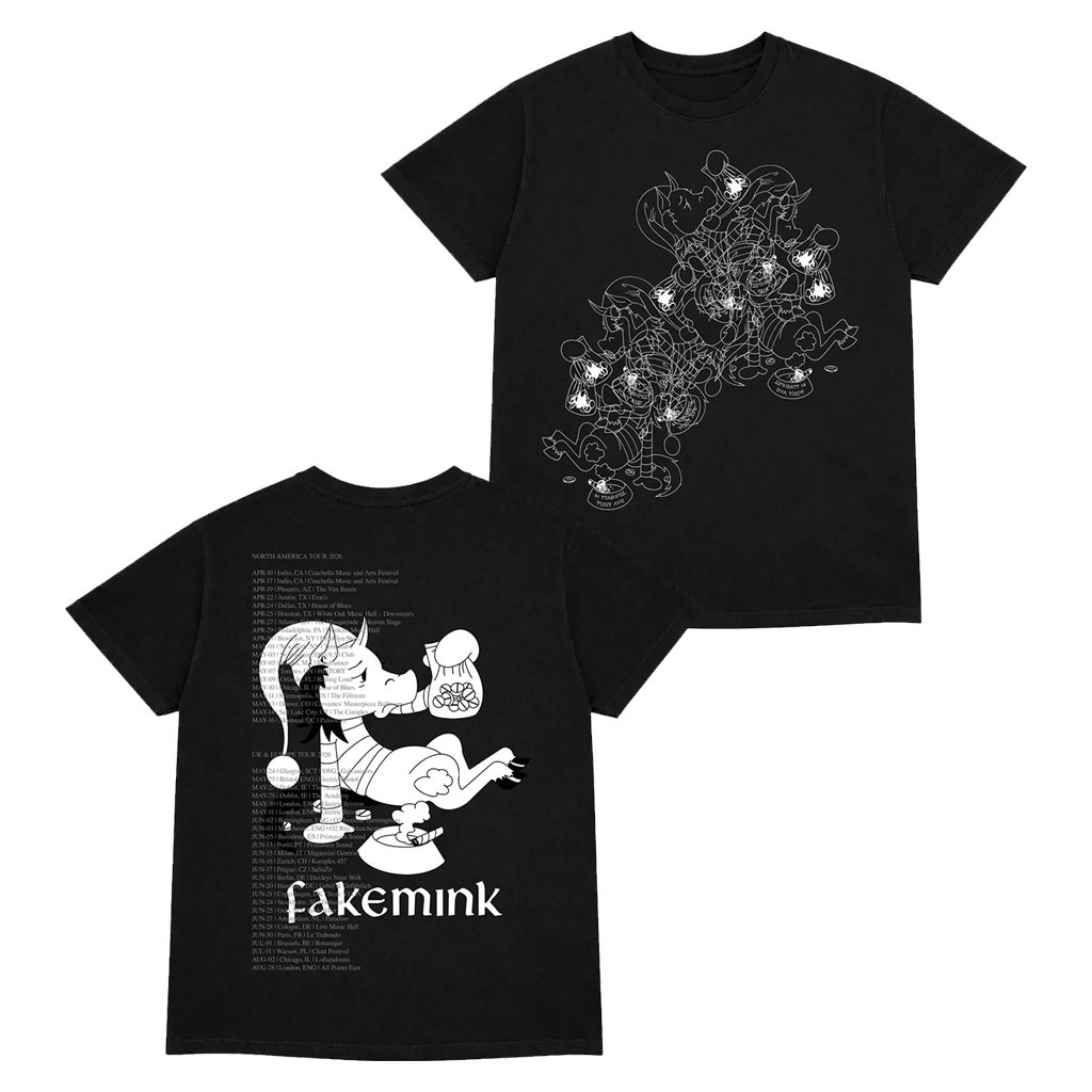 Fakemink Merch 2026 Thin Line T-Shirt Black Fakemink A Terrible Beauty Tour Merch Rap Fan Gifts - Kdjoy