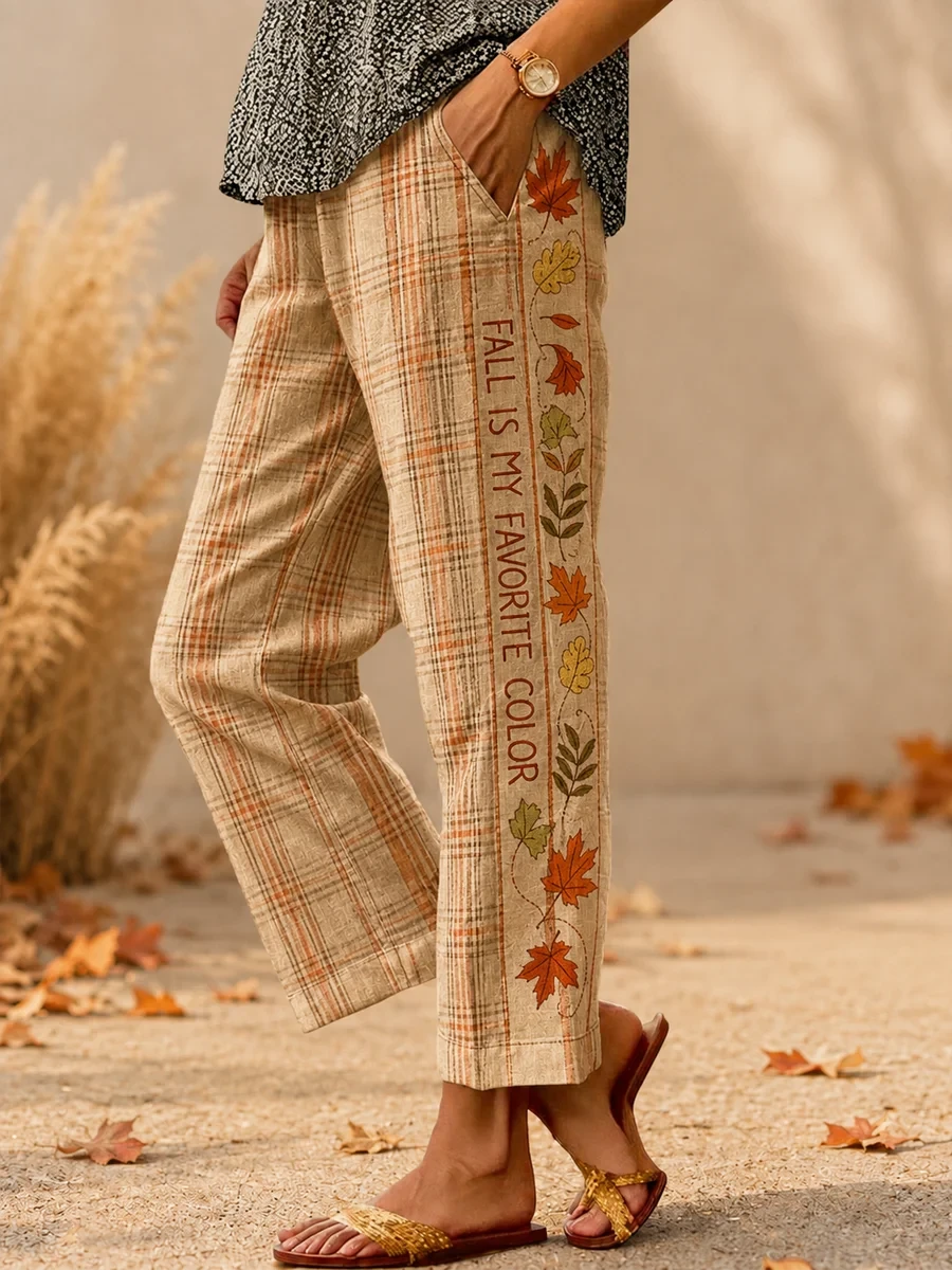 Fall Is My Favorite Color Plaid Sweatpants Autumn Season Clothing Gift