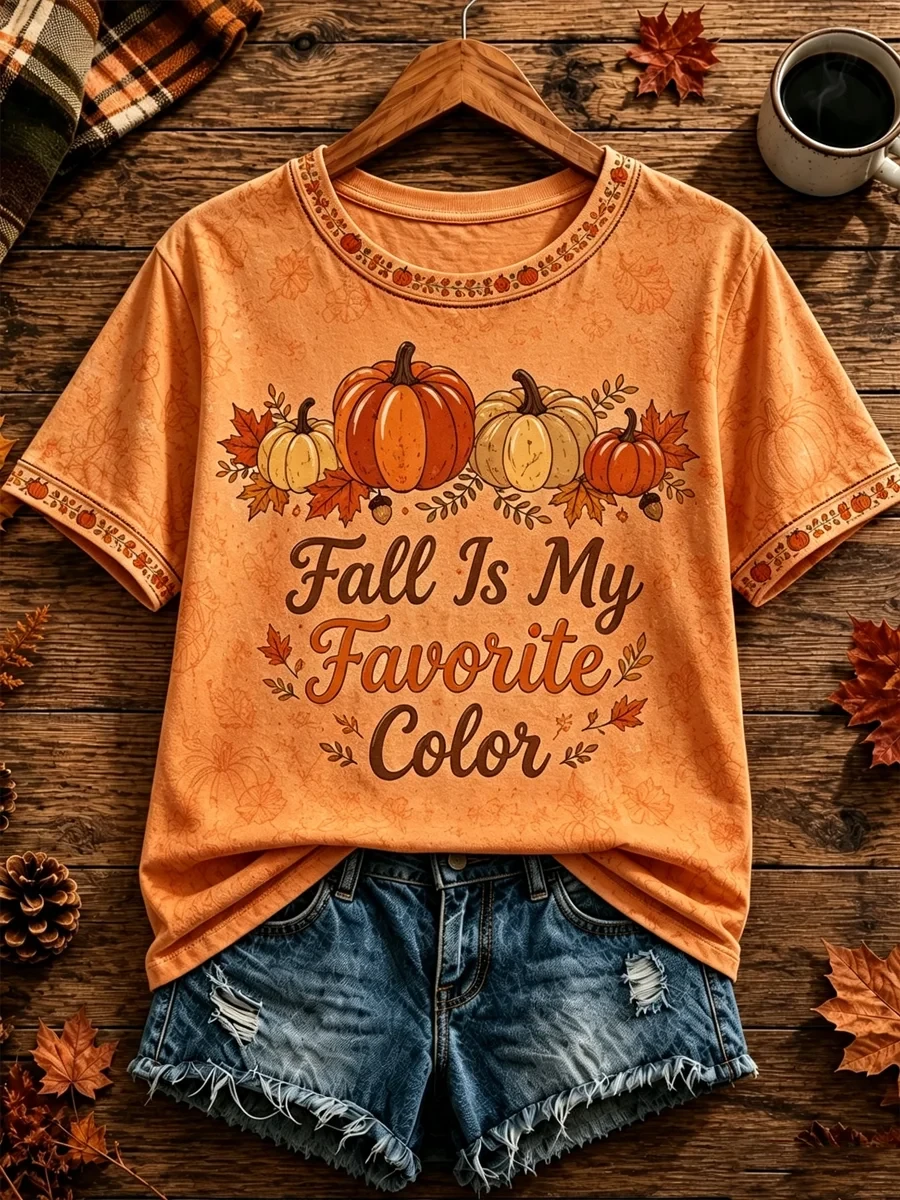 Fall Is My Favorite Color T-Shirt Autumn Season Clothes Gifts Ideas For Mother In Law - Kdjoy