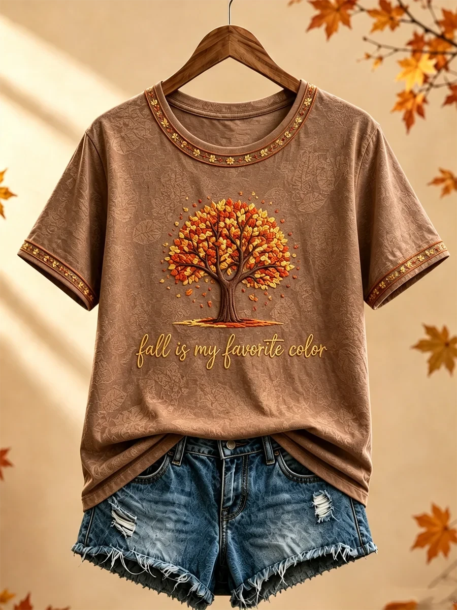 Fall Is My Favorite Color T-Shirt Cute Autumn Clothes Gift Ideas For Girlfriend - Kdjoy