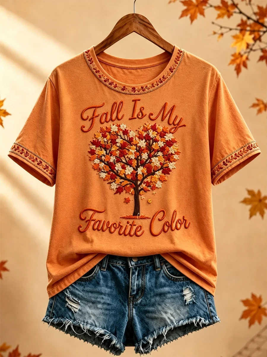 Fall Is My Favorite Color T-Shirt Cute Autumn Outfits Useful Gift For Women - Kdjoy