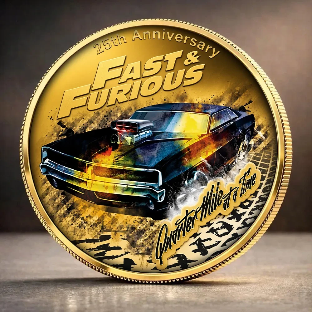 Fast And Furious 25th Anniversary Commemorative Coin Fast And Furious Merch Brother GIfts - Kdjoy Fast And Furious 25th Anniversary Commemorative Coin Fast And Furious Merch Brother GIfts - Kdjoy