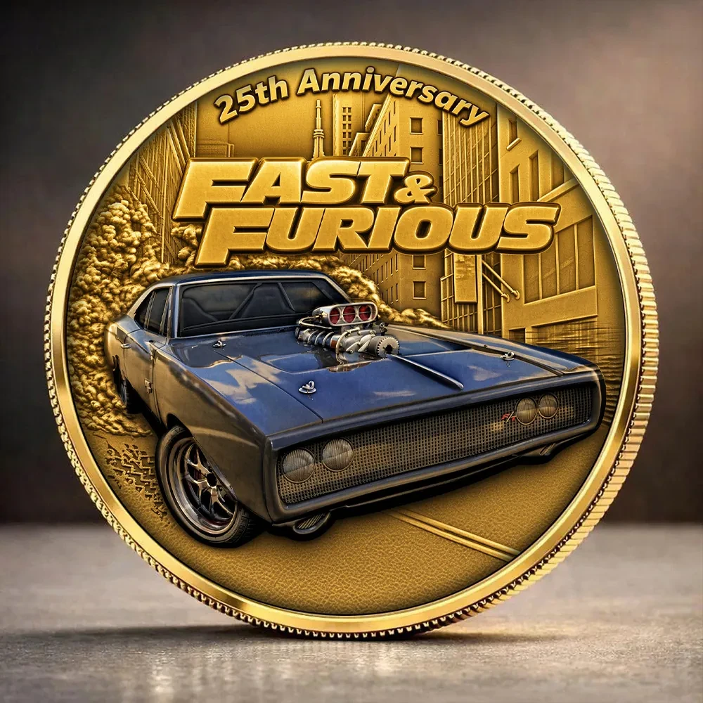 Fast And Furious 25th Anniversary Commemorative Coin Fast And Furious Merch Movie Fan Gifts - Kdjoy