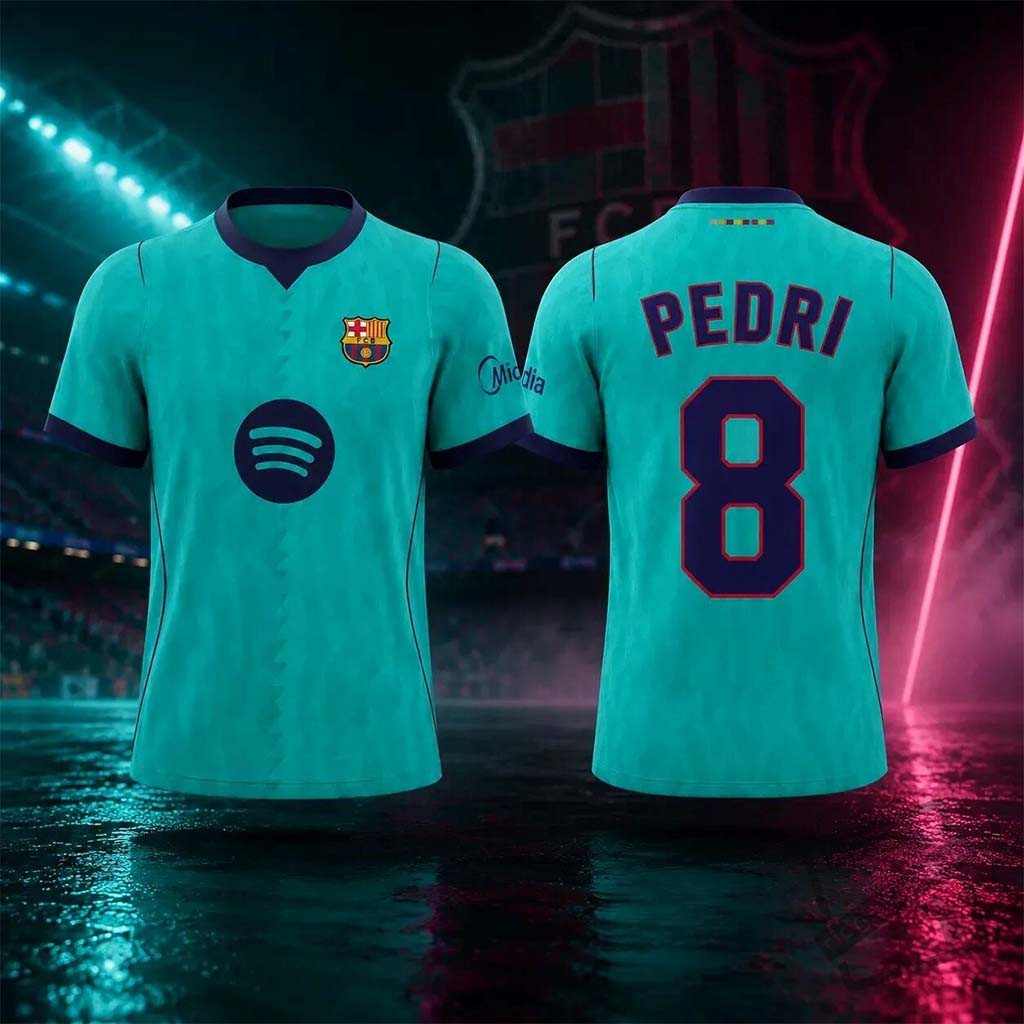 FC Barcelona 2026 27 Third Kit Jersey #8 Pedri Jersey Shirt Barca Merch Gift For Fans - Kdjoy