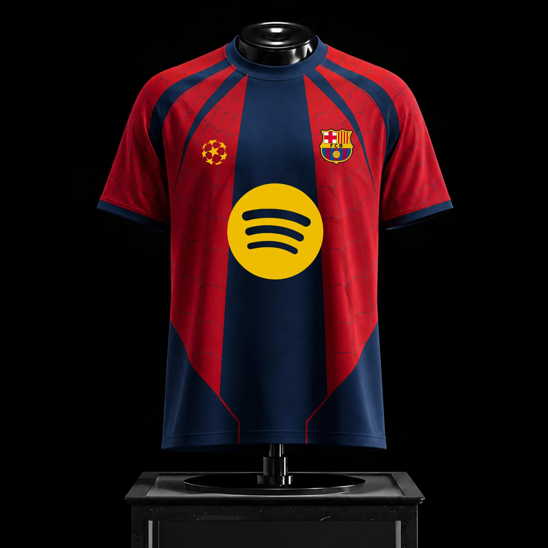 FC Barcelona Merch X Spiderman Mamba Style Football Jersey Spiderman Brand New Day Merch - Kdjoy