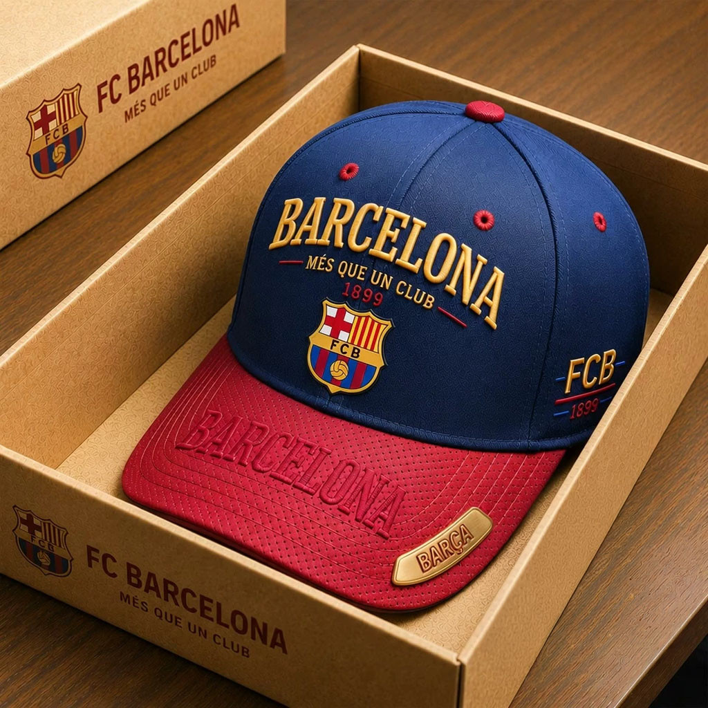 FC Barcelona Mes Que Un Club 1899 Hat FC Barcelona Merch Gift For Football Fans - Kdjoy FC Barcelona Mes Que Un Club 1899 Hat FC Barcelona Merch Gift For Football Fans - Kdjoy