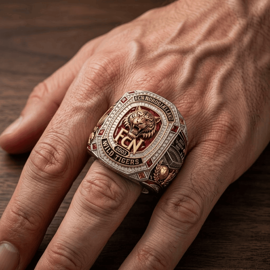 FC Nordsjaelland Wild Tigers Since 2003 Ring FC Nordsjaelland Merch Gifts For Football Fan - Kdjoy FC Nordsjaelland Wild Tigers Since 2003 Ring FC Nordsjaelland Merch Gifts For Football Fan - Kdjoy