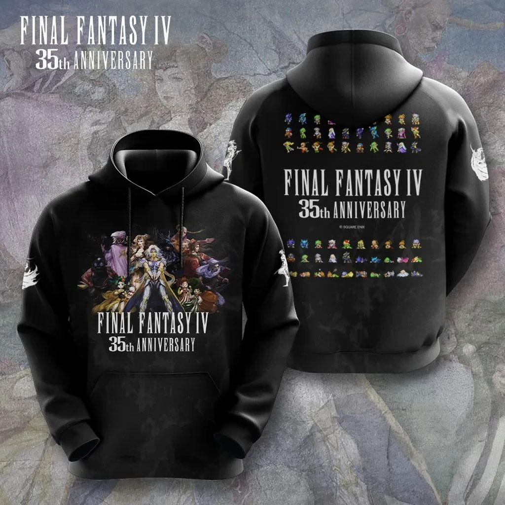 Final Fantasy IV 35Th Anniversary Hoodie All Character Hoodie Final Fantasy IV Merch Gifts - Kdjoy Final Fantasy IV 35Th Anniversary Hoodie All Character Hoodie Final Fantasy IV Merch Gifts - Kdjoy