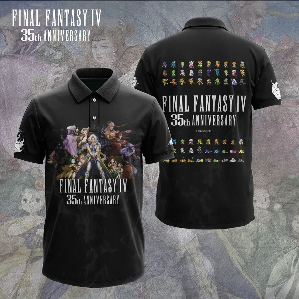 Final Fantasy IV 35Th Anniversary Polo Shirt 2026 Final Fantasy IV Merch Best Gift For Brothers - Kdjoy
