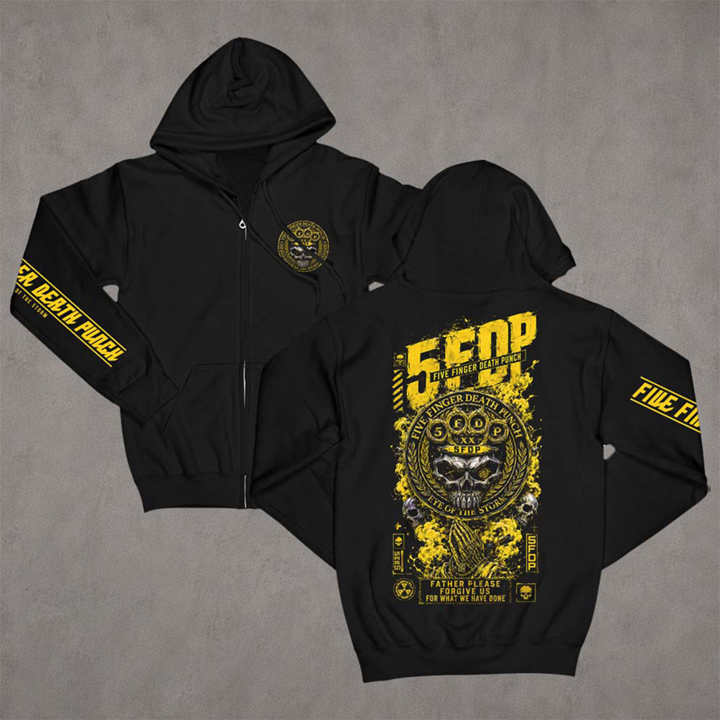 Five Finger Death Punch 20th Anniversary Tour Zip Hoodie Five Finger Death Punch Merch - Kdjoy