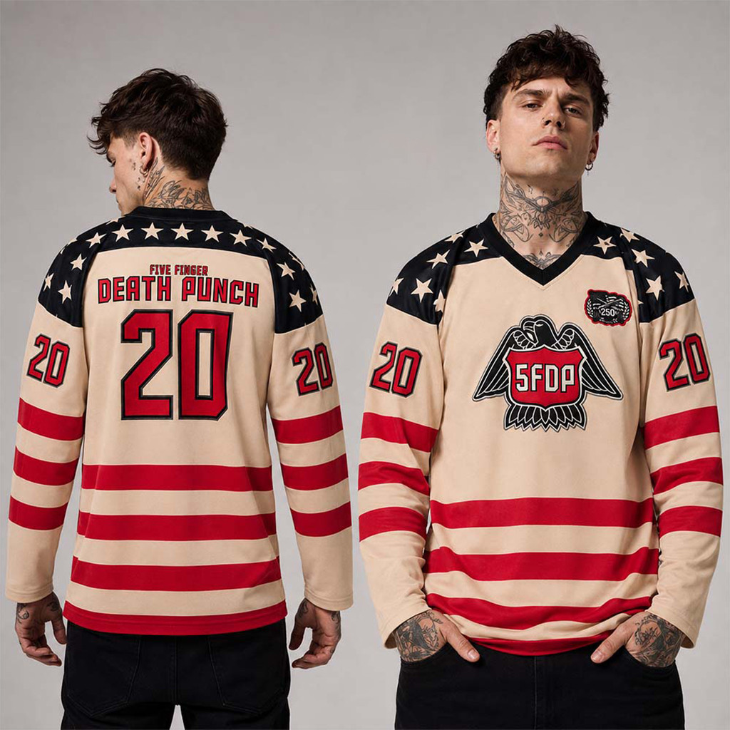 Five Finger Death Punch Merch 250 20th Anniversary V-Neck Long Sleeve T-Shirt Gifts For Fans - Kdjoy Five Finger Death Punch Merch 250 20th Anniversary V-Neck Long Sleeve T-Shirt Gifts For Fans - Kdjoy