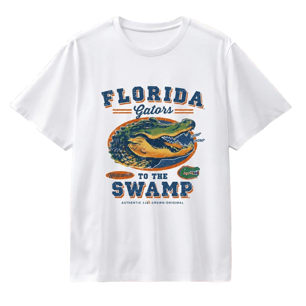Florida Gators Welcome To The Swamp Chomp T-Shirt 2026 Florida Gators Merch Gift For Fans - Kdjoy Florida Gators Welcome To The Swamp Chomp T-Shirt 2026 Florida Gators Merch Gift For Fans - Kdjoy