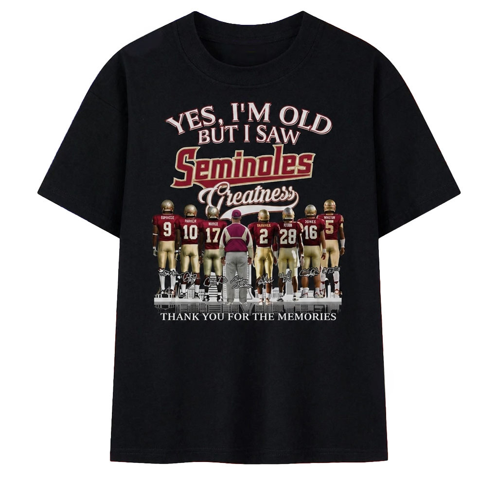 Florida State Seminoles Greatness Signatures Shirt Seminoles Merch Football Players Gifts - Kdjoy