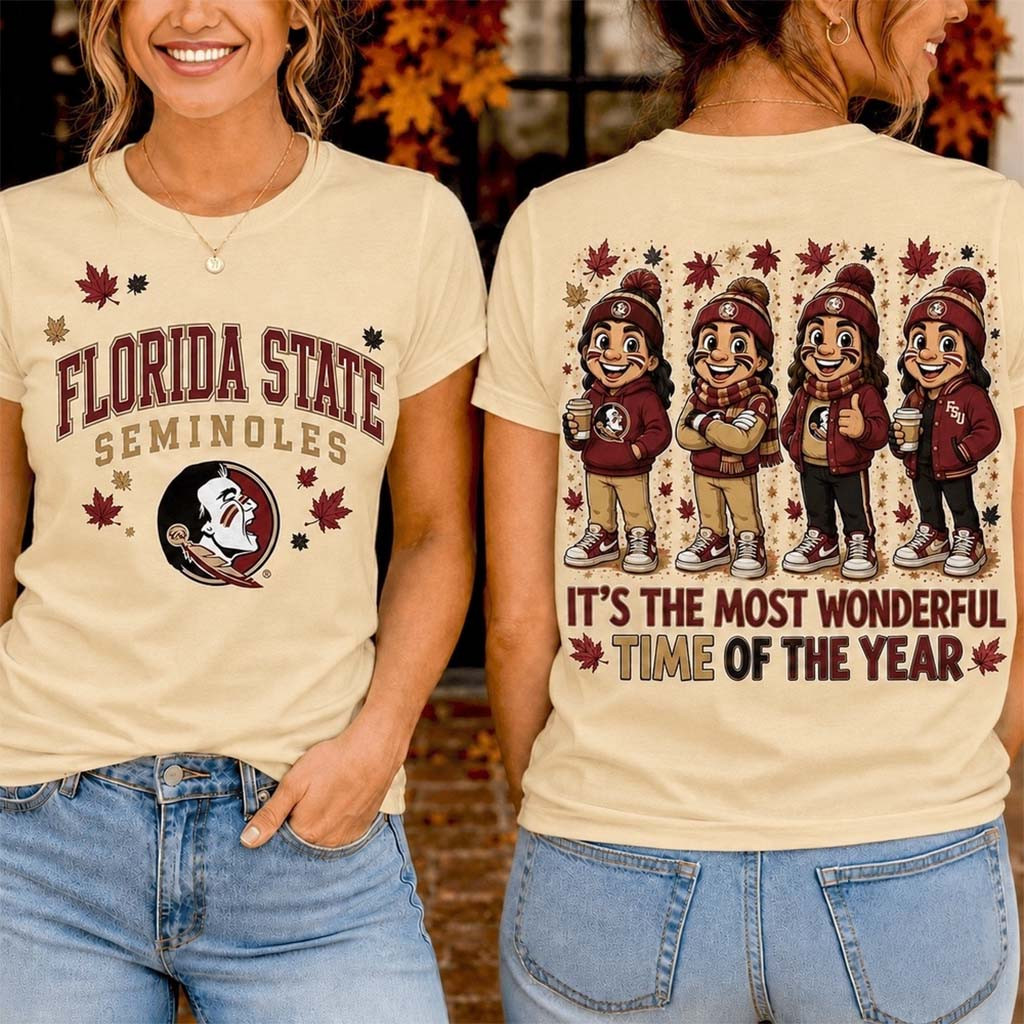 Florida State Seminoles Merch 2026 Autumn Festive Cheer T-Shirt Game Day Apparel Gift For Fans - Kdjoy