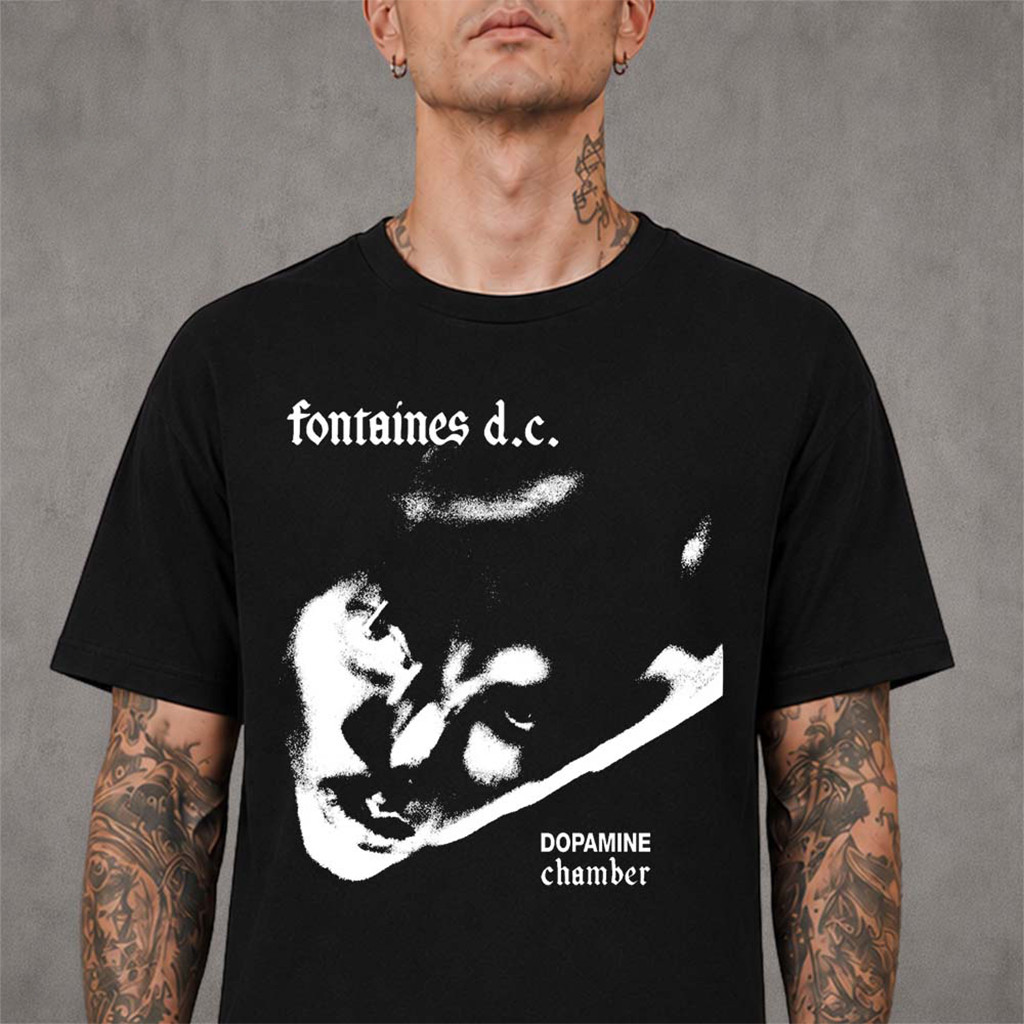 Fontaines DC Dopamine Chamber One Colour DC Black T-Shirt Fontaines DC Merch BFF Gifts - Kdjoy