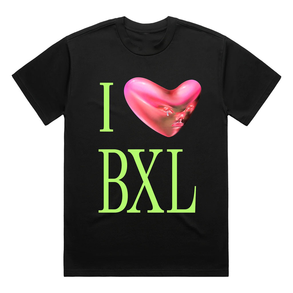 Fontaines DC Merch 2026 I Heart BXL Black T-Shirt Presents For Rock Music Lovers - Kdjoy