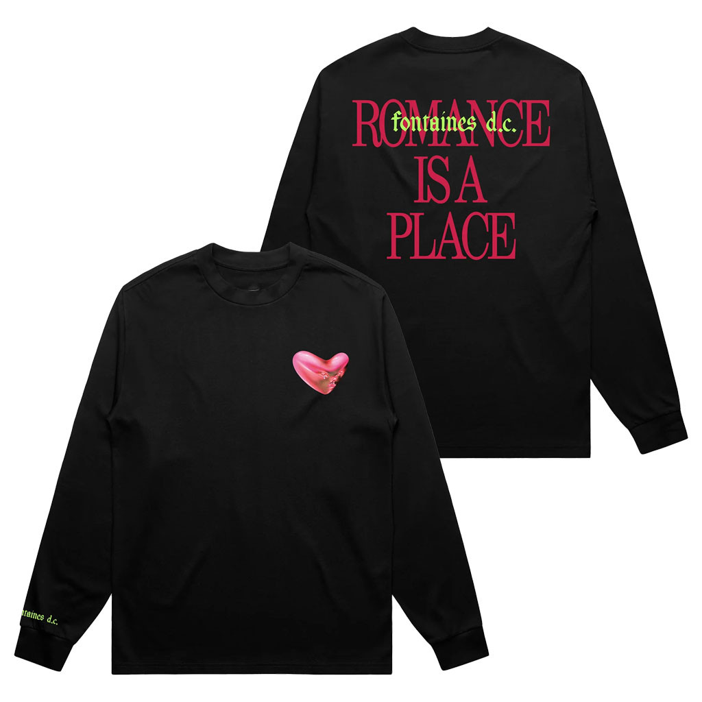 Fontaines DC Merch 2026 Romance Black Long Sleeve Shirt Gifts For A Rock Music Lover - Kdjoy