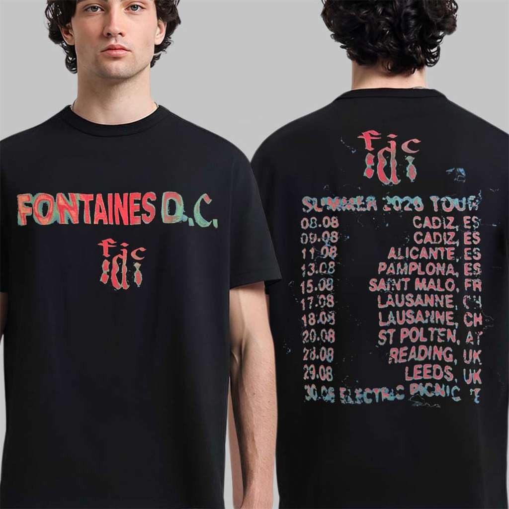Fontaines DC Summer 2026 Tour T-Shirt Fontaines DC Merch Gifts For Rock Fans - Kdjoy