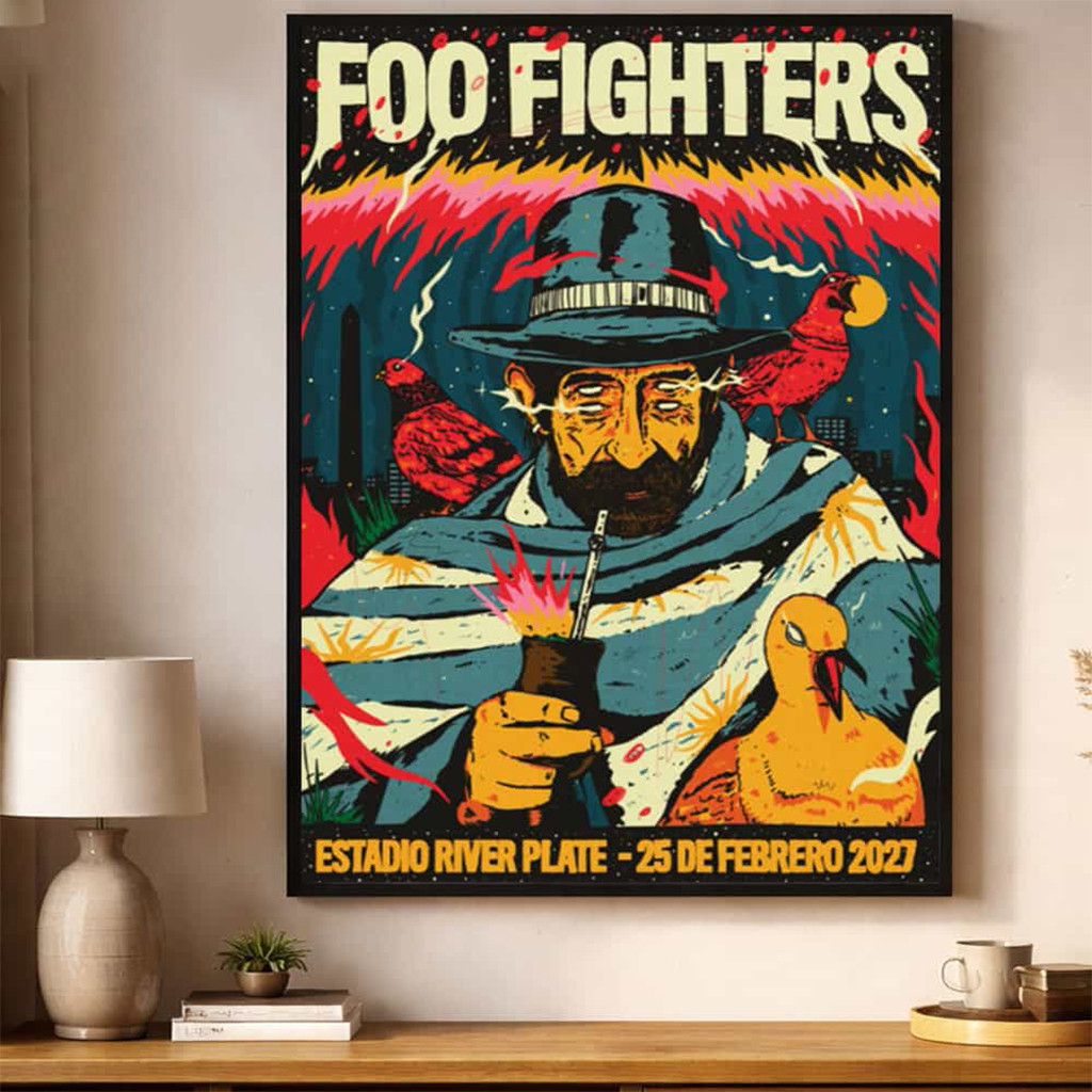 Foo Fighters 2027 Event Poster Foo Fighters Merch Music Lover Bedroom Wall Decor - Kdjoy