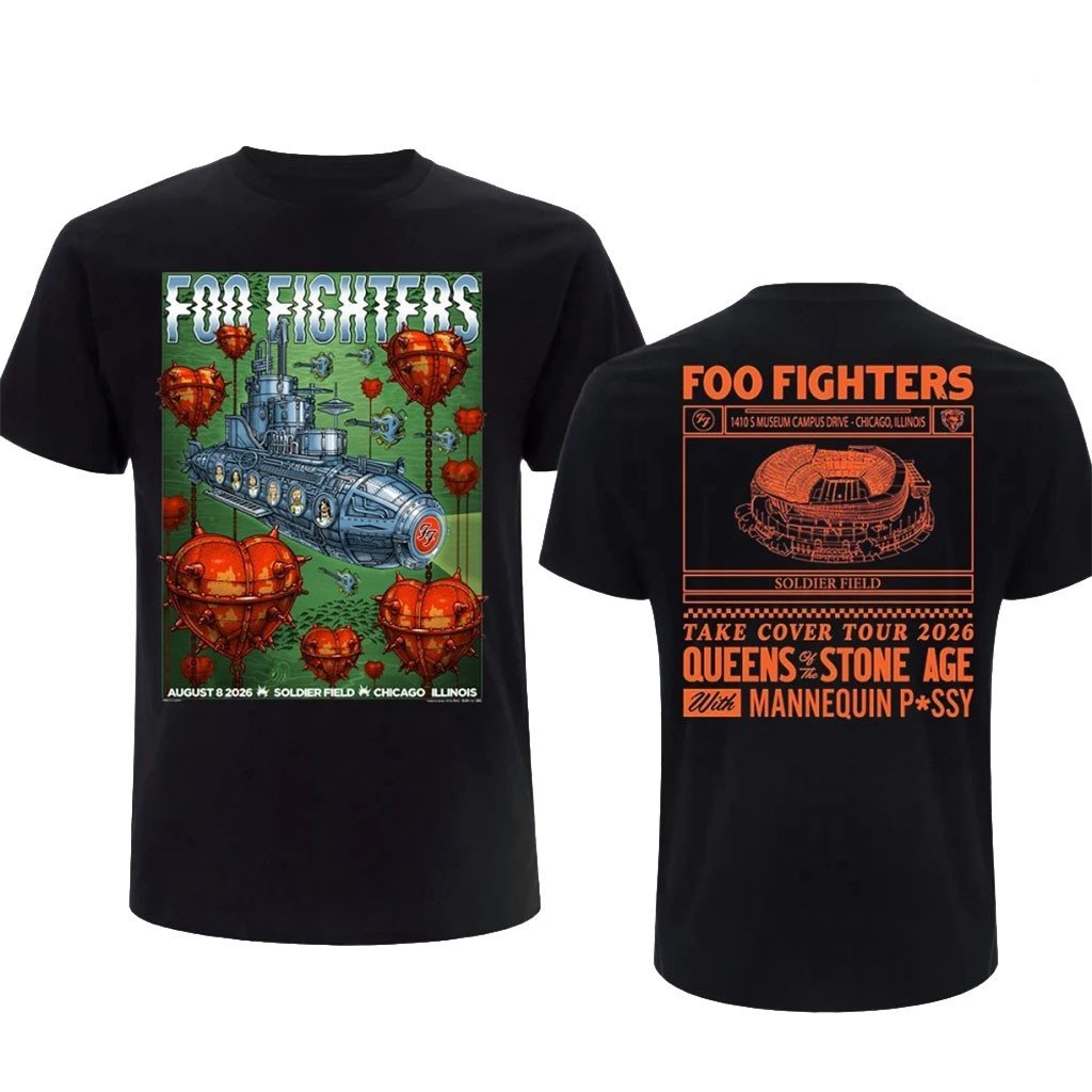 Foo Fighters Chicago 2026 Tour Shirt Take Cover Tour Soldier Field Concert Foo Fighters Merch - Kdjoy