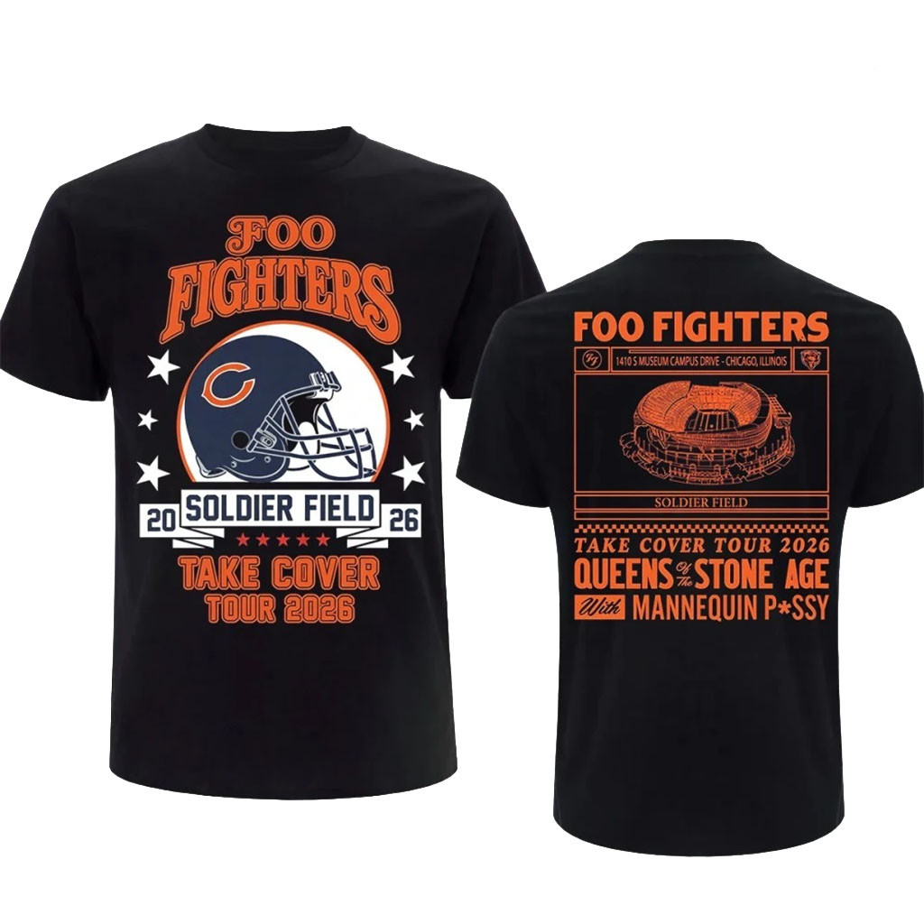 Foo Fighters Chicago Il T-Shirt 2026 Take Cover Tour Concert Shirt Foo Fighters Merch Fan Gifts - Kdjoy