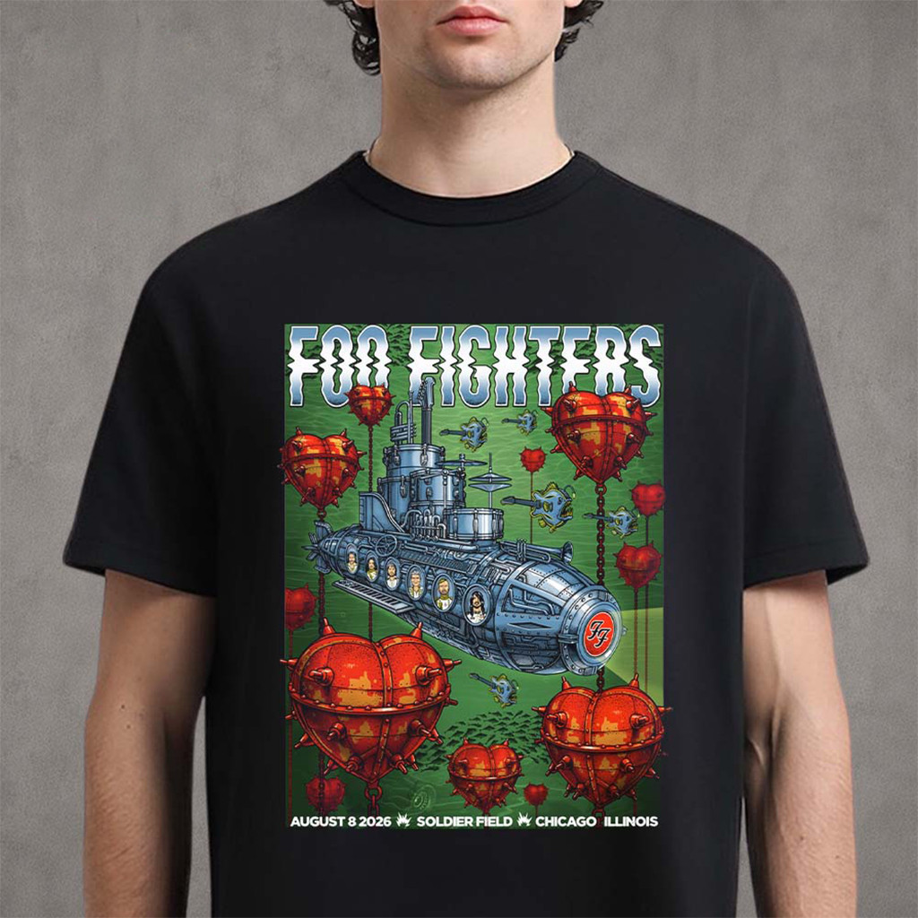 Foo Fighters Chicago Illinois 2026 Event T-Shirt Foo Fighters Merch Gift Ideas For Rock Fans