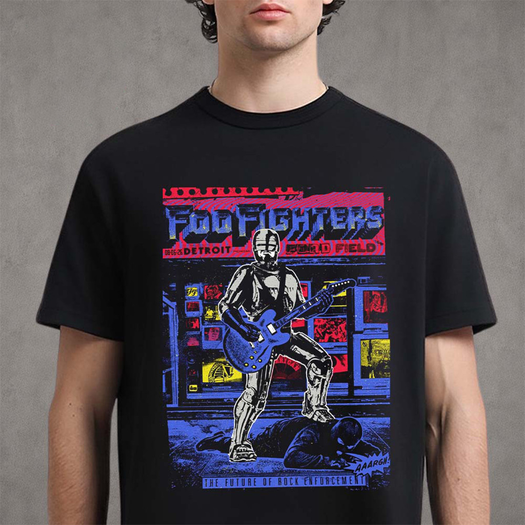 Foo Fighters Detroit Michigan 2026 Venue Poster At Ford Field On August 6 2026 T-Shirt FF Merch - Kdjoy