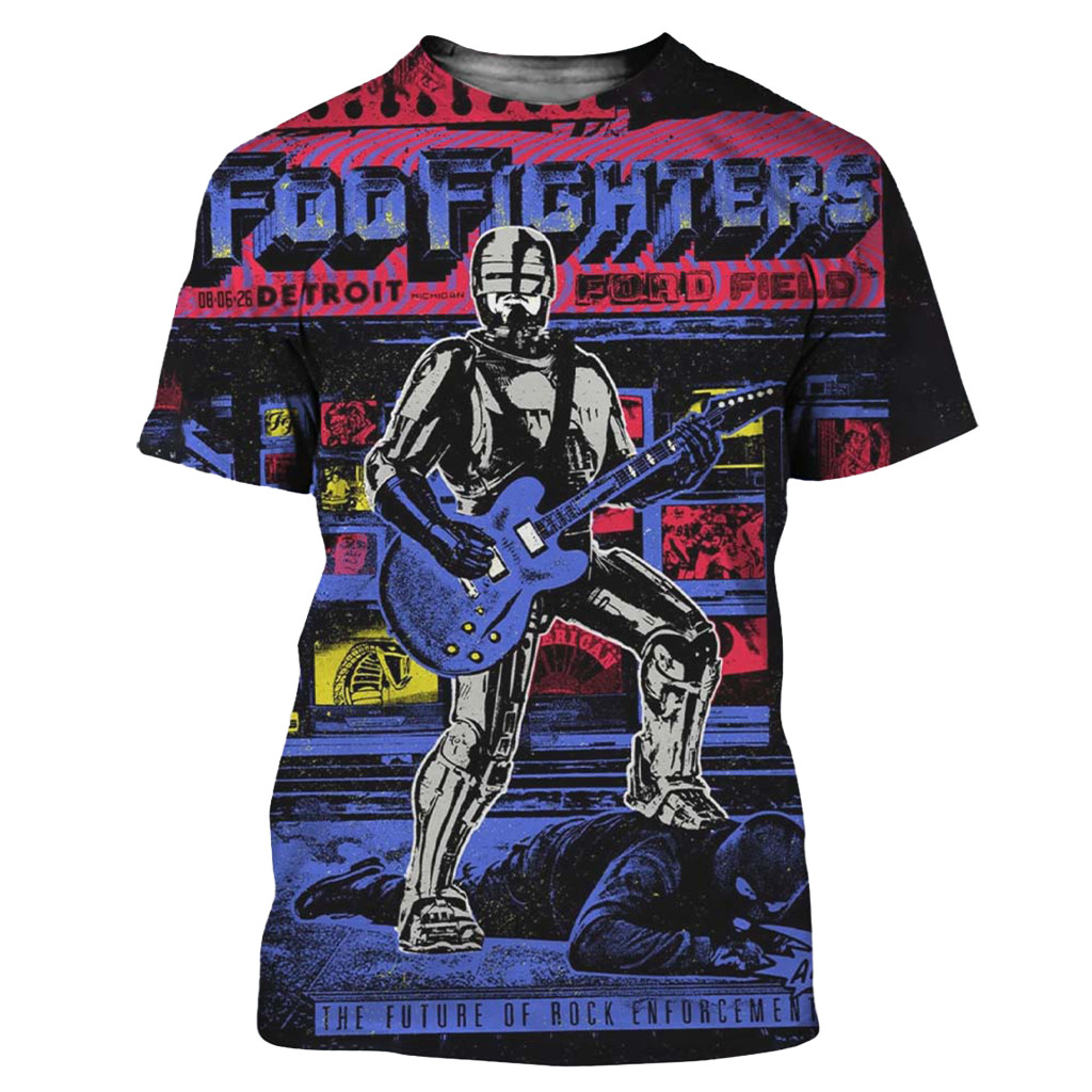 Foo Fighters Detroit Michigan 2026 Venue Poster T-Shirt Foo Fighters Merch Gift For Band Fans - Kdjoy Foo Fighters Detroit Michigan 2026 Venue Poster T-Shirt Foo Fighters Merch Gift For Band Fans - Kdjoy