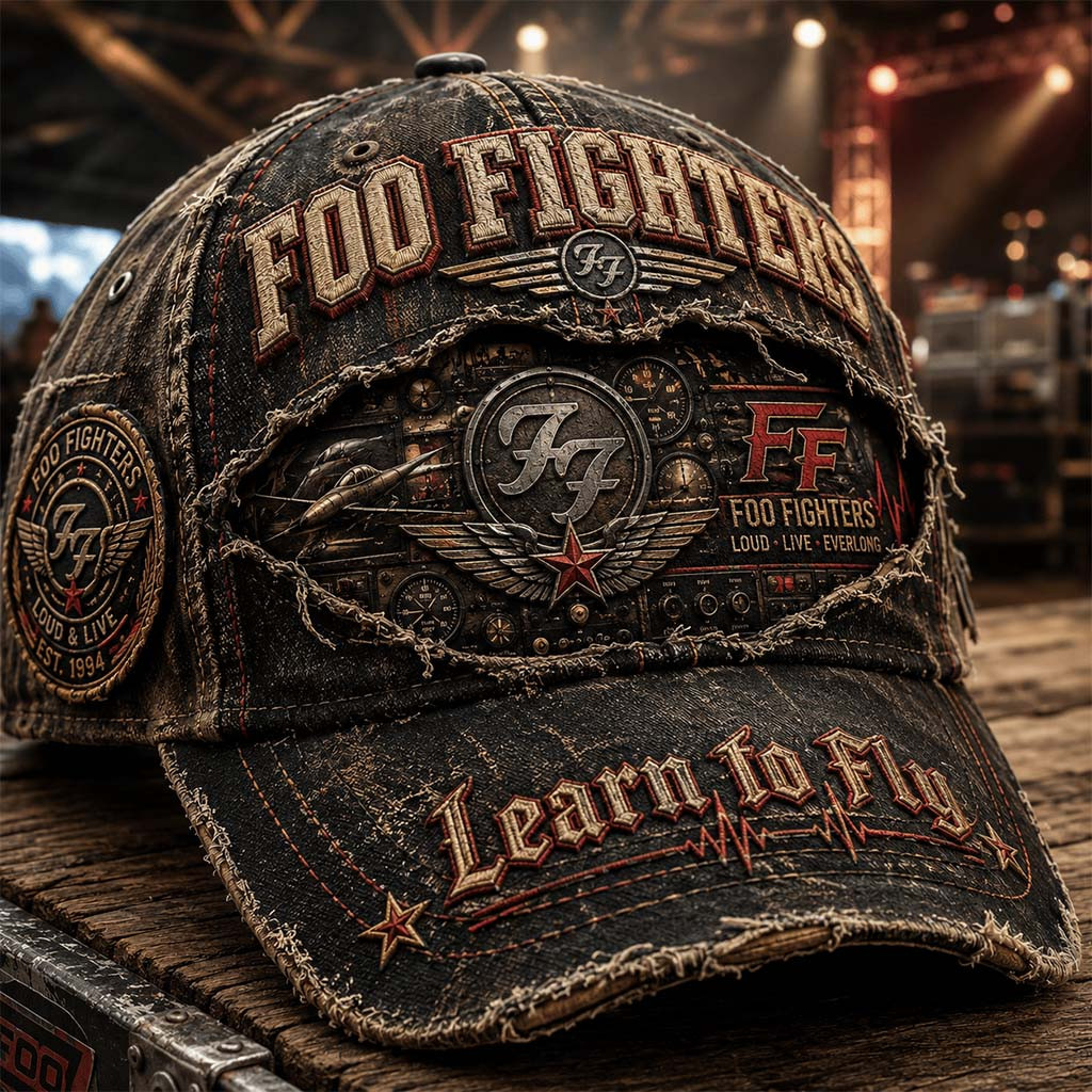 Foo Fighters Learn To Fly Hat Loud Live Everlong Vintage Cap Foo Fighters Merch Gift For Fans - Kdjoy