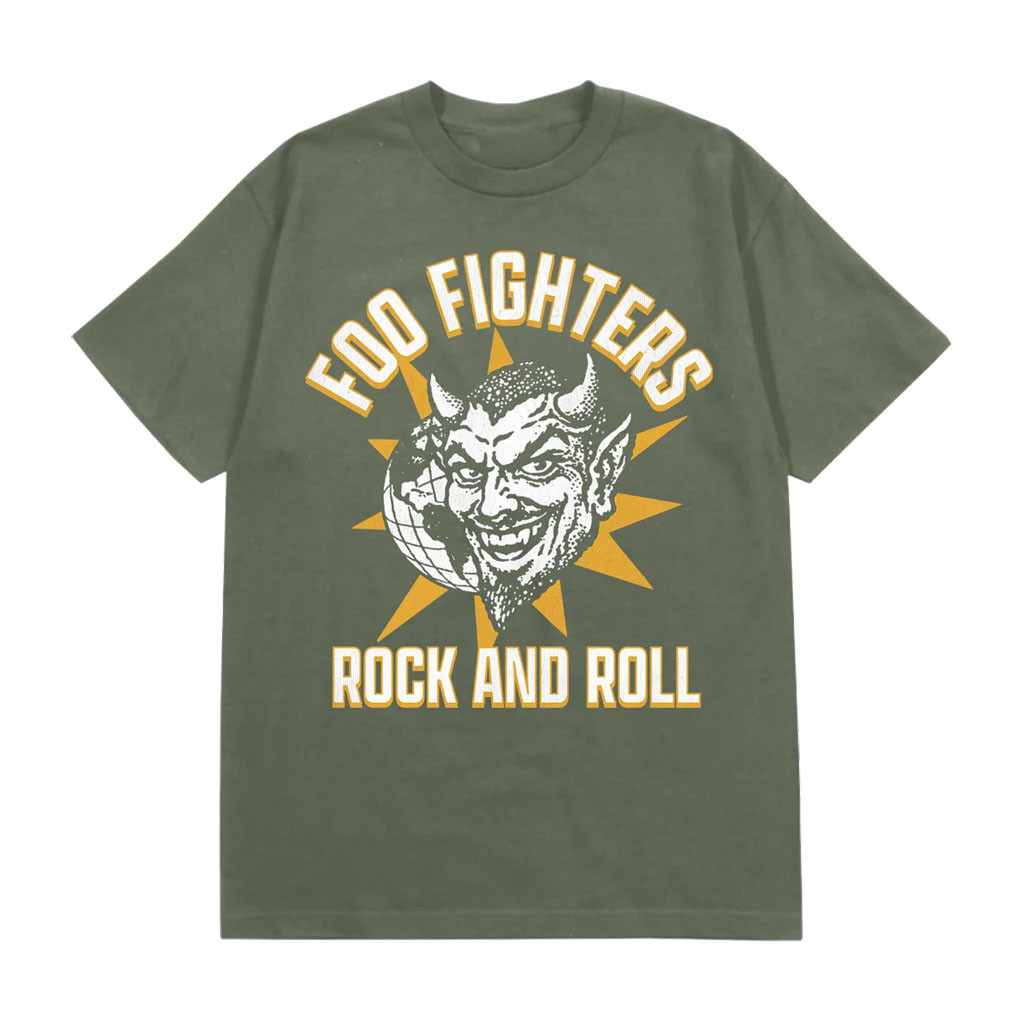 Foo Fighters Merch 2026 Rock And Roll Lucifer T-Shirt Music Related Gifts For Guys - Kdjoy