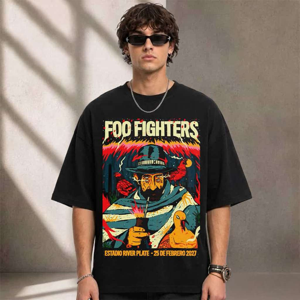 Foo Fighters Merch At Estadio River Plate On December 25 2026 Buenos Aires Argentina T-Shirt - Kdjoy
